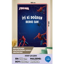 İsg Tabelam 150X200CM/DIKEY/ÖRÜMCEK Adam Temalı Doğum Günü Branda Afişi