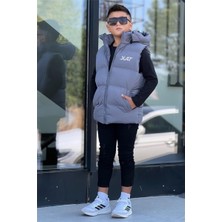 Pina Kids Erkek Çocuk Baskılı Çıkarılabilir Kapüşonlu  Şişme Yelek 3017