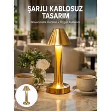 AKM Şarjlı Masa Lambası 3 Işık Modu Kademesiz Karartma Metal Gövde Yeni Nesil