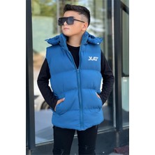 Pina Kids Erkek Çocuk Baskılı Çıkarılabilir Kapüşonlu  Şişme Yelek 3017