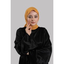 Giverny Gold Düz Klasik Eşarp Italyan Dikişli Pamuk Caz Sade 202210_03