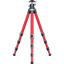 Leofoto LA-284C + Lh-30 Korozyona Dayanıklı Karbon Fiber Tripod Kit Kırmızı