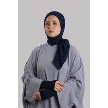 Giverny Lacivert Düz Klasik Eşarp Italyan Dikişli Relax Kumaş Sade 202209_02
