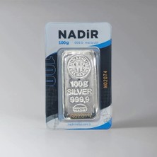 Nadir 100 Gram Gümüş Külçe 999,9