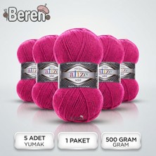 Alize Süperlana Midi - 149 Amber Çiçeği - 5'li Paket - 100GR/170M - El Örgü Ipi - Atkı Hırka Yelek Kazak Şal Ipi