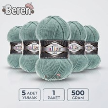Alize Süperlana Midi - 463 Koyu Mint - 5'li Paket - 100GR/170M - El Örgü Ipi - Atkı Hırka Yelek Kazak Şal Ipi