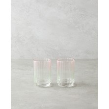English Home Glimmer Cam 2'li Bardak 330 ml Pembe - Yeşil