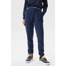 Lacoste Women's Joggers Slim Fit Renk Bloklu Organik Pamuk Kadın Eşofman Altı Lacivert