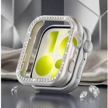 bbtech Huawei Watch Fit 5 Uyumlu Taşlı Kasa Koruyucu Sert Pc Çerçeve Parlak Parıltılı Koruma Kılıfı