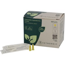 Vetnordic Enjektör Iğnesi (20G x 1)  0,9X25 mm  (100 Adet) Sarı