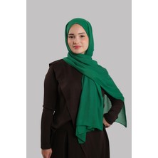 Giverny Zümrüt Düz Klasik Modal Italyan Dikişli Şal Viskon Sade 202127_37