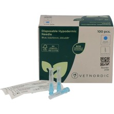 Vetnordic Enjektör Iğnesi (23G x 3/8)  0,6X10 mm  (100 Adet) Mavi