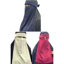 ALDAIYR 3 Adet Tesettür Medine Ipeği Gözlü Peçe Nikab