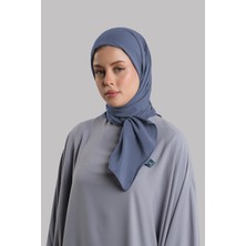Giverny Indigo Mavi Düz Klasik Eşarp Italyan Dikişli Relax Kumaş Sade 202209_34