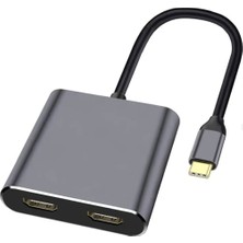 Uravas Store ZR654 Type-C 4 In 1 Çift Hdmı
