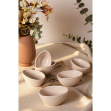 Keramika Mat Krem Ephesus Çerezlik / Sosluk 10 cm 6 Adet 950