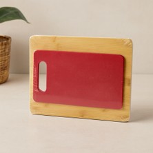 Uravas Store Bambu ve Plastik Kesme Tahtası 2'li Set (22X28 & 15X25 Cm)