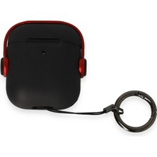 ALK Apple Airpods 2 (2.nesil) Cool Kılıf - Siyah-Kırmızı