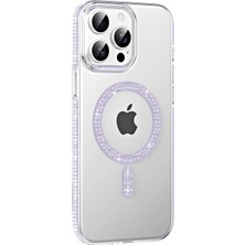 ALK Joko Apple Iphone 14 Pro Max Move Taşlı Magsafe Kapak - Lila