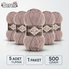 Alize Süperlana Midi - 652 Kaldırım Taşı - 5'li Paket - 100GR/170M - El Örgü Ipi - Atkı Hırka Yelek Kazak Şal Ipi