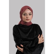 Giverny Bordo Düz Klasik Eşarp Italyan Dikişli Pamuk Caz Sade 202210_16