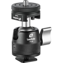 Leofoto F-19 Cold Shoe Adaptörlü Mini Top Başlık