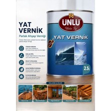 Ünlü LT2500 Yat Vernik Parlak 2.50 Litre Üretan Alkid Esaslı Parlak Ahşap Verniği