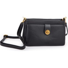 Prettyzys Nas Bag Mini Kadın Çapraz ve Omuz Çanta  (22X14 Cm) Siyah
