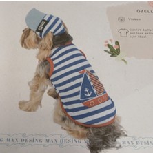 Max Design Şapkalı Yelken Köpek Atlet Mavili