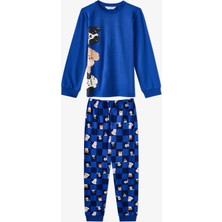Penti Erkek Çocuk Saks The Paw Club Pamuklu Uzun Kollu Pijama Takımı