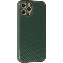ALK Apple Iphone 12 Pro Max Kılıf Coco Karbon Silikon - Yeşil