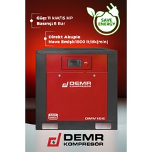 Demr Kompresör Invertörlü Vidalı Hava Kompresörü 15HP I-DMV15E