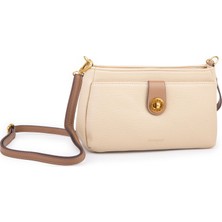Prettyzys Nas Bag Mini Kadın Çapraz ve Omuz Çanta  (22X14 Cm) Kum