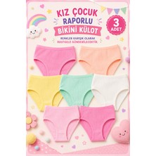 Alıç Kız Çocuk Külot Fitilli Bikini Külot (Tutku Yetkili Satıcısı) - Yumuşak Dokulu Esnek Bel Günlük Kullanıma Uygun Karışık Renk - 3 Adet