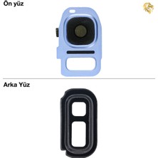 Arsking Samsung Galaxy S7 Edge Kamera Lensi Full Mavi Kamera Lensi Sade Lens Kamera Camı Kamera Merceği