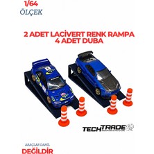 Tech Trade 1/64 Ölçek Diorama 2 Adet Lacivert Rampa + 4 Adet Duba