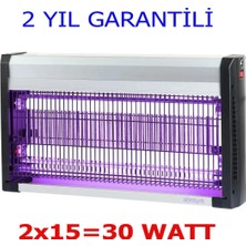 Byanes 30 Watt Mor Işıklı Yeni Nesil Sinek Öldürücü 2X15W Sivrisinek Yokedici Tavana Asılan 2 Lambalı