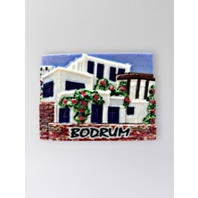 Mundy Bodrum Polyester Kabartmalı Magnet 7,5 x 5,5 cm Dekoratif Hediyelik Buzdolabı Süsü (KOD:1629)
