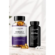 Collagen Forte Platinum Omega-3 Premium Fish Oil 1000 mg 90 Tablet + B12 Plus Methylcobalamin Vitamin C 500 mg 30 Tablet | Premium İkili Set