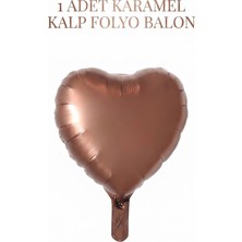 Çavuş E-Ticaret Karamel Kalp Folyo Balon  18INC Parti Folyo Balon