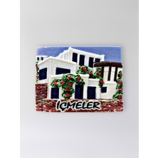 Mundy Içmeler Polyester Kabartmalı Magnet 7,5 x 5,5 cm Dekoratif Hediyelik Buzdolabı Süsü (KOD:1634)