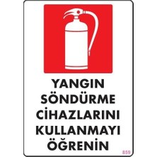 ALK Yangın Söndürme Tüpü Uyarı Levhası 25X35 KOD:859