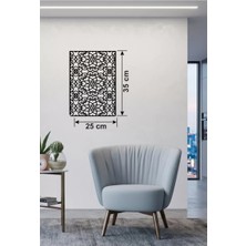 Mey Ithalat® Floral Mandala Desenli Ahşap Duvar Tablosu - 25X35 cm Lazer Kesim Dekoratif Pano