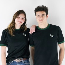 Daçka Dükkan Yuvaya Doğru Kırlangıç, Unisex Tişört, Siyah