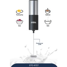 Sinbo Yüksek Devirli Süt Kahve Köpürtücü Super Power Motor STO-6727 Yeni Seri Süt Köpürtücü Milk Frother