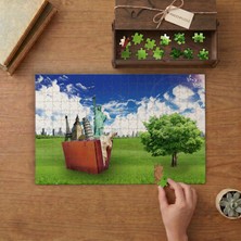 Turizm ve Dünya Güzellikleri Tasarımı 240 Parça Ahşap Puzzle Ahşap Kutuda  MP07781