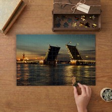 Rusya St. Petersburg Beyaz Geceler  Tasarımı 240 Parça Ahşap Puzzle Ahşap Kutuda  MP01233