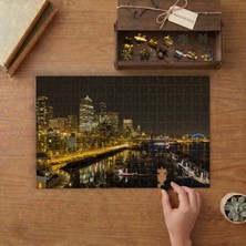 Seattle Gece Manzarası Tasarımı 240 Parça Ahşap Puzzle Ahşap Kutuda  MP11128