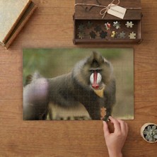 Maymun Mandril Afrika Tasarımı 240 Parça Ahşap Puzzle Ahşap Kutuda  MP04214