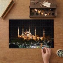 Sultanahmet Camii - Gece - Manzara Tasarımı 240 Parça Ahşap Puzzle Ahşap Kutuda  MP02766